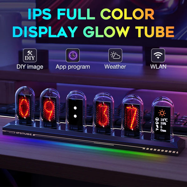 Tube Clock Digital Glow