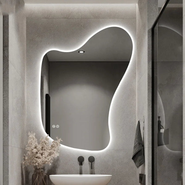 Vanity Irregular Bath Mirrors Asymmetrical